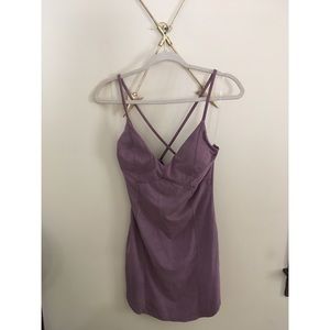 Suede purple Windsor dress